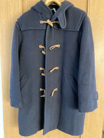 네이비 울 더플 코트