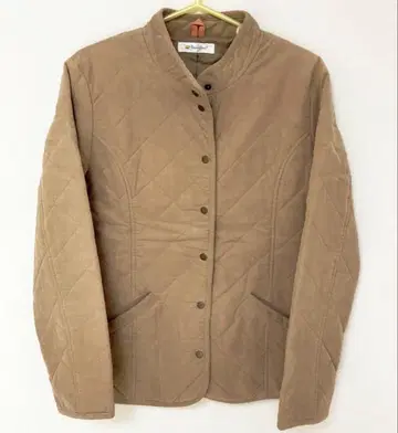 베이지 퀼팅 코듀로이 자켓