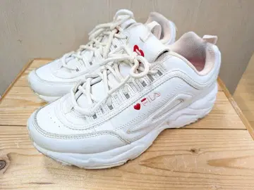 FILA 스니커즈 화이트 핑크 24.5cm