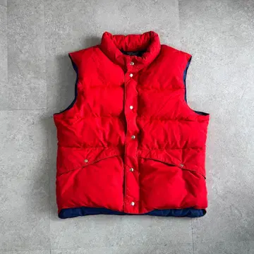 컨디션 최상 70s 80s USA CB SPORTS 다운 베스트 레드