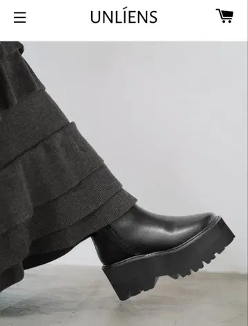 [ 미사용 새상품 ] UNLIENS 안리앙스 다나카 아키코 부츠 XS