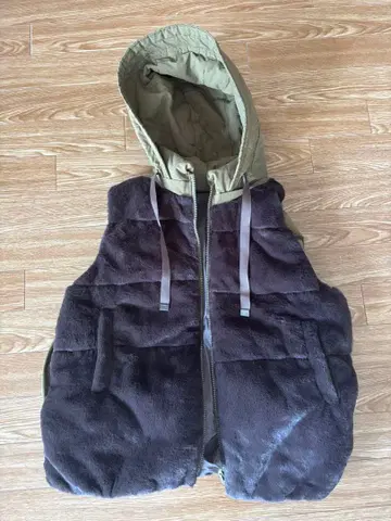 뷰렛 클럽 다운 베스트 올리브 브라운