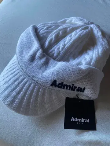 Admiral 골프 니트 모자 화이트