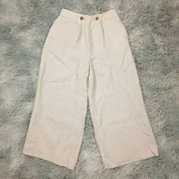 테치치 클래식 여성용 와이드 팬츠 M 린넨 베이지 아이보리