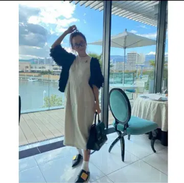 [ 새상품급 ] 로지몬스터 보링 원피스 S 사이즈 아이보리