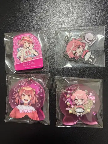 컬러풀피치 노아 가챠 메지루시 액세서리 마그넷 복숭아 키링