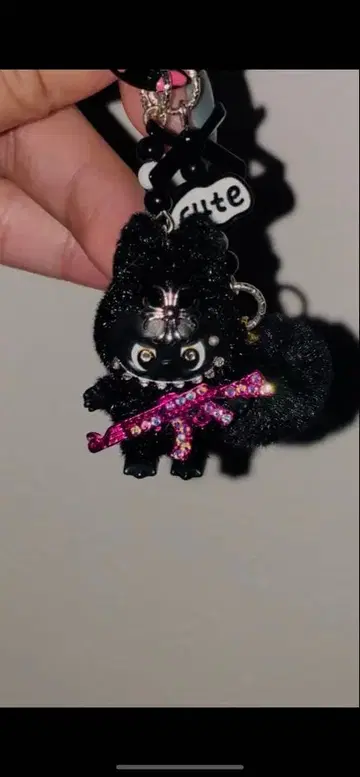 블랙 러브브풍 미니 키링