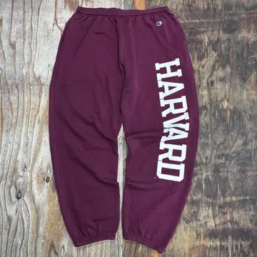 00s Champion 칼리지 스웨트 팬츠 와이드 보르도 하버드