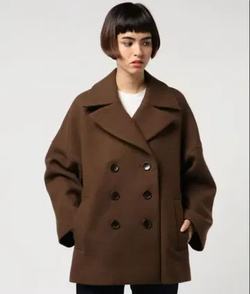 Demi-Luxe BEAMS D 멜톤 P 코트 브라운 새상품