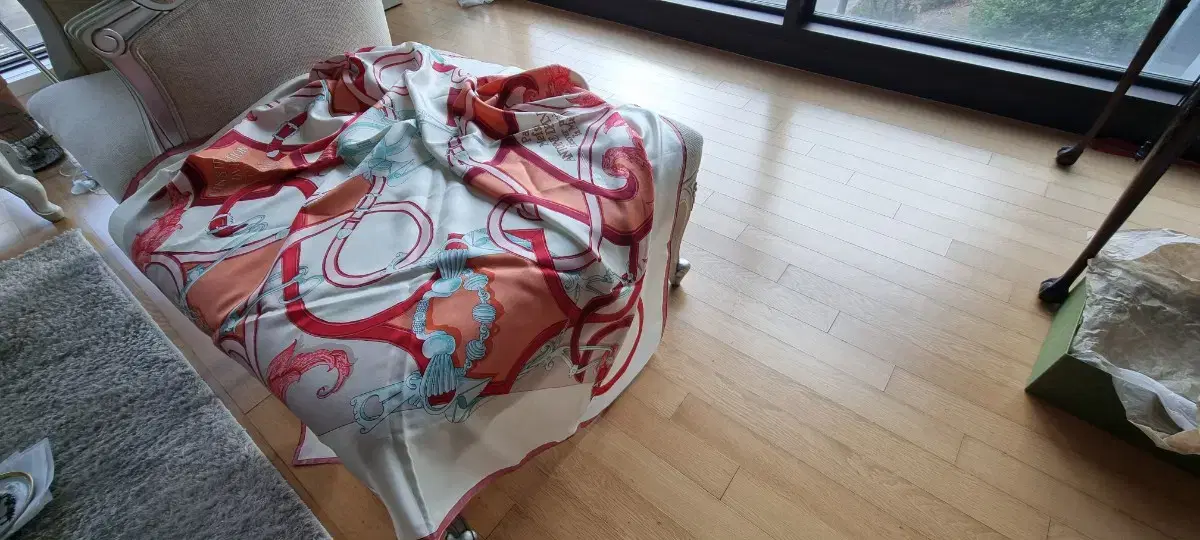 Hermes Authentic Messiers Antoine Fluvier Silk Scarf Large