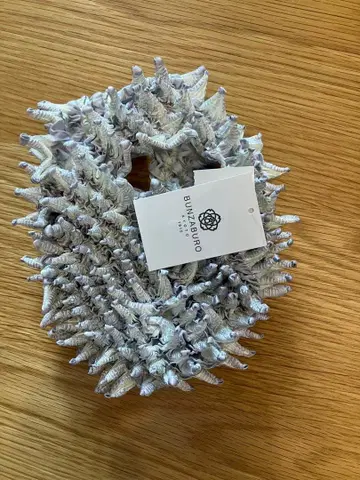 BUNZABURO 문삼랑 화이트 실버 핸드백