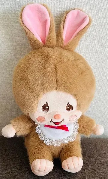 몽치치 토끼 귀 봉제 인형 약 37cm