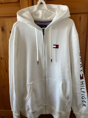 2회 착용 새상품급 TOMMY HILFIGER 화이트 후드티 XL