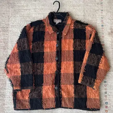 New direction 구제 체크 자켓