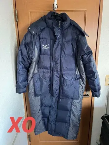 Mizuno 후드 부착 네이비 다운 자켓 XO