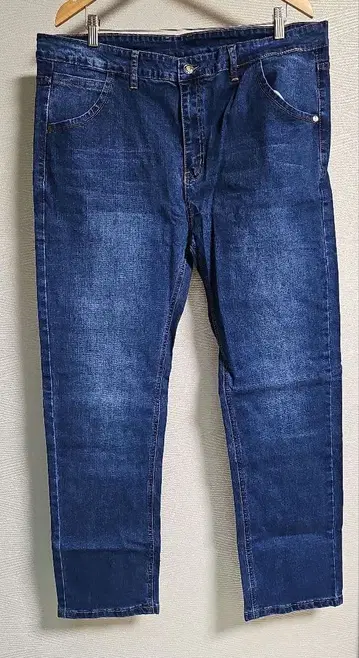 빅 사이즈 남성용 스트레이트 청바지 스트레치 경량 지퍼 플라이