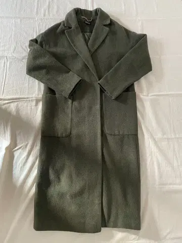 TOPSHOP 올리브 그린 롱 코트