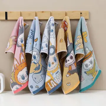 미사용 새상품 LABUBU 5장 세트 러브브 타월 초특가