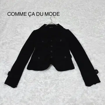 [ 꼼사데모드 ] 테일러드 니트 자켓 겉옷 F 울 겨울 블랙