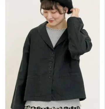 사만사 모스모스 Cross x Linen 숄카라 자켓