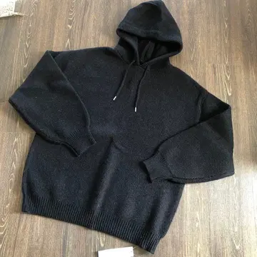 택 포함 새상품! 두꺼운 니트 후드티 블랙 F