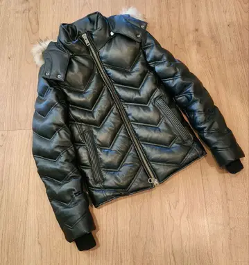 JACKMOOSE 블랙 퍼 자켓 사이즈 2 라이더스