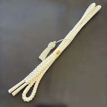 일본 의류 순수 실크 허리띠 성인식 등 은사 화이트 컬러 거북이 장식