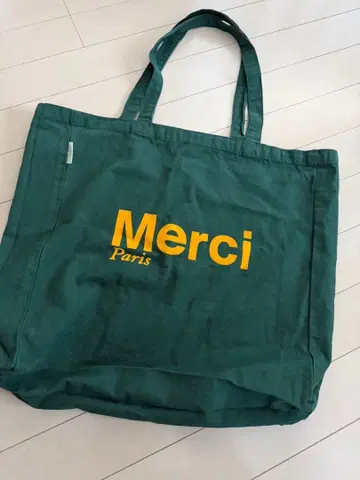 Merci 그린 토트백