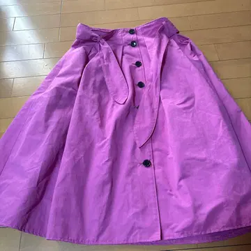 질스튜어트 핑크 플레어 스커트 리본 포함