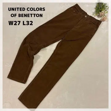베네통 코듀로이 팬츠 W27 L32 브라운