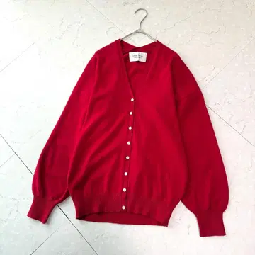 엠마 테일러 캐시미어 100% 가디건 레드