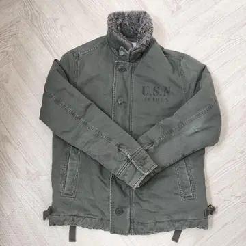 AVIREX N-1 덱 자켓 보아 U.S.N 밀리터리 M 카키