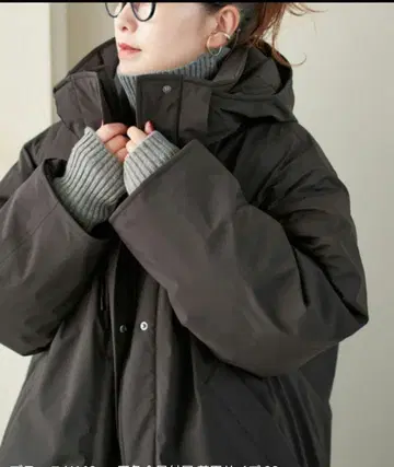 Spick & Span 2WAY 발수 다운 하프 코트 색상 블랙