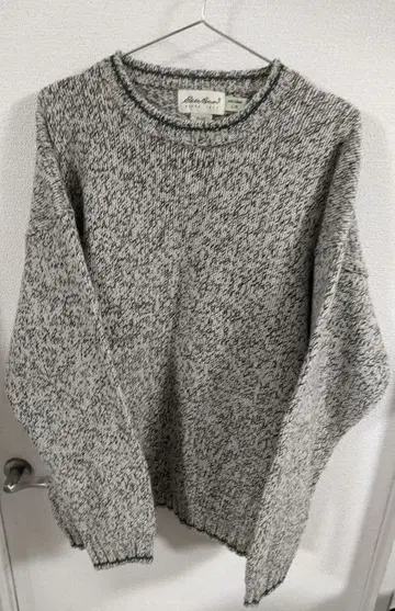 에디바우어 울 100% 니트 스웨터 그레이 홍콩제 사이즈 L
