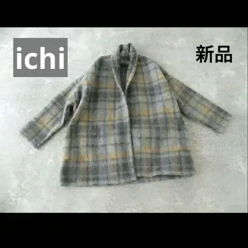 [ 새상품 ] 이치 샤기 체크 자켓