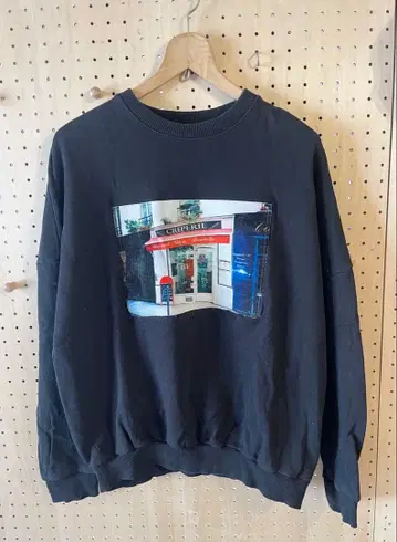 jouetie 블랙 맨투맨 상의