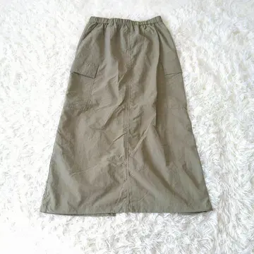 ROSE BUD 파라슈트 카고 롱 스커트 F 카키