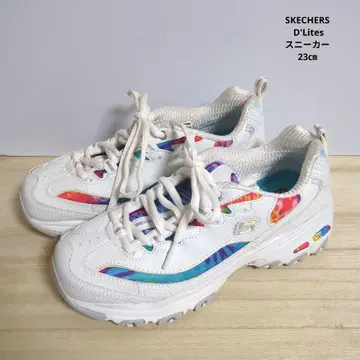 SKECHERS D'Lites 화이트 멀티 컬러 스니커즈 23cm