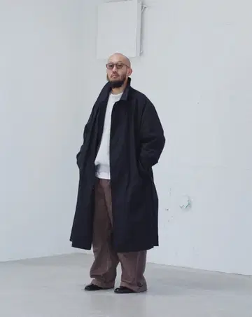 21AW LE C/P 개버딘 발라클라바 코트 네이비 2