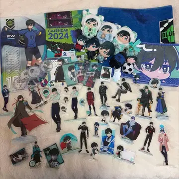 이토시 린 묶음 판매 아크릴 스탠드 봉제 인형 블루 록