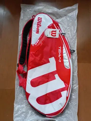 Wilson TEAM 라켓 백 레드/화이트