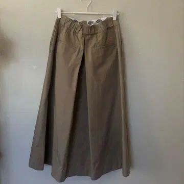 Dickies 카키 플레어 롱 스커트