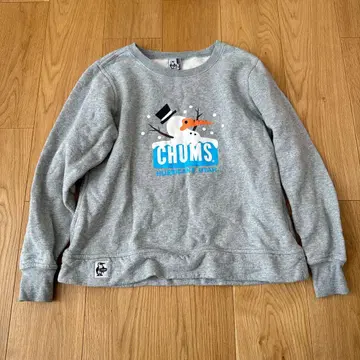 CHUMS 참스 가슴 로고 트레이닝복 맨투맨 속기모 여성용 L