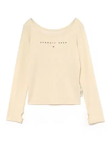 Mybebe 로고 탑 아이보리