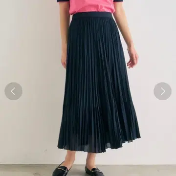 아나이 소프트 론 플리츠 스커트