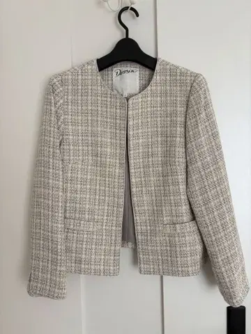 데셍 노카라 트위드 자켓 사이즈 2