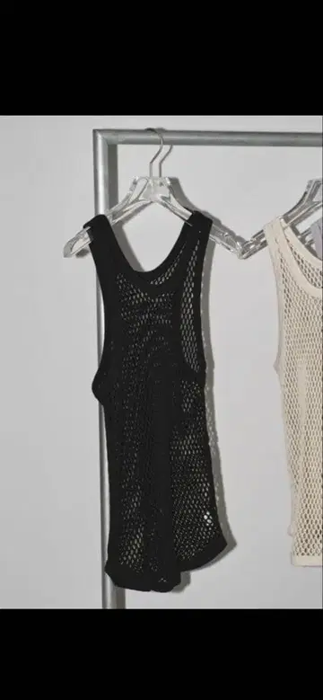 TODAYFUL 블랙 메쉬 탱크탑