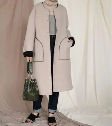 에이미 로우 Eimee Law 백 배색 컷 본딩 코트