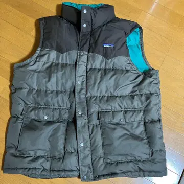 patagonia 다운 베스트 XL 브라운/그린