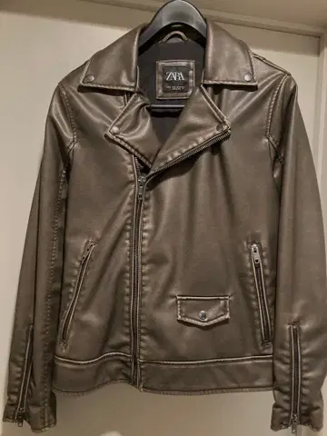 ZARA 인조 가죽 라이더 자켓 남성용 M 새상품급!